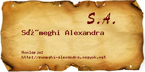 Sümeghi Alexandra névjegykártya